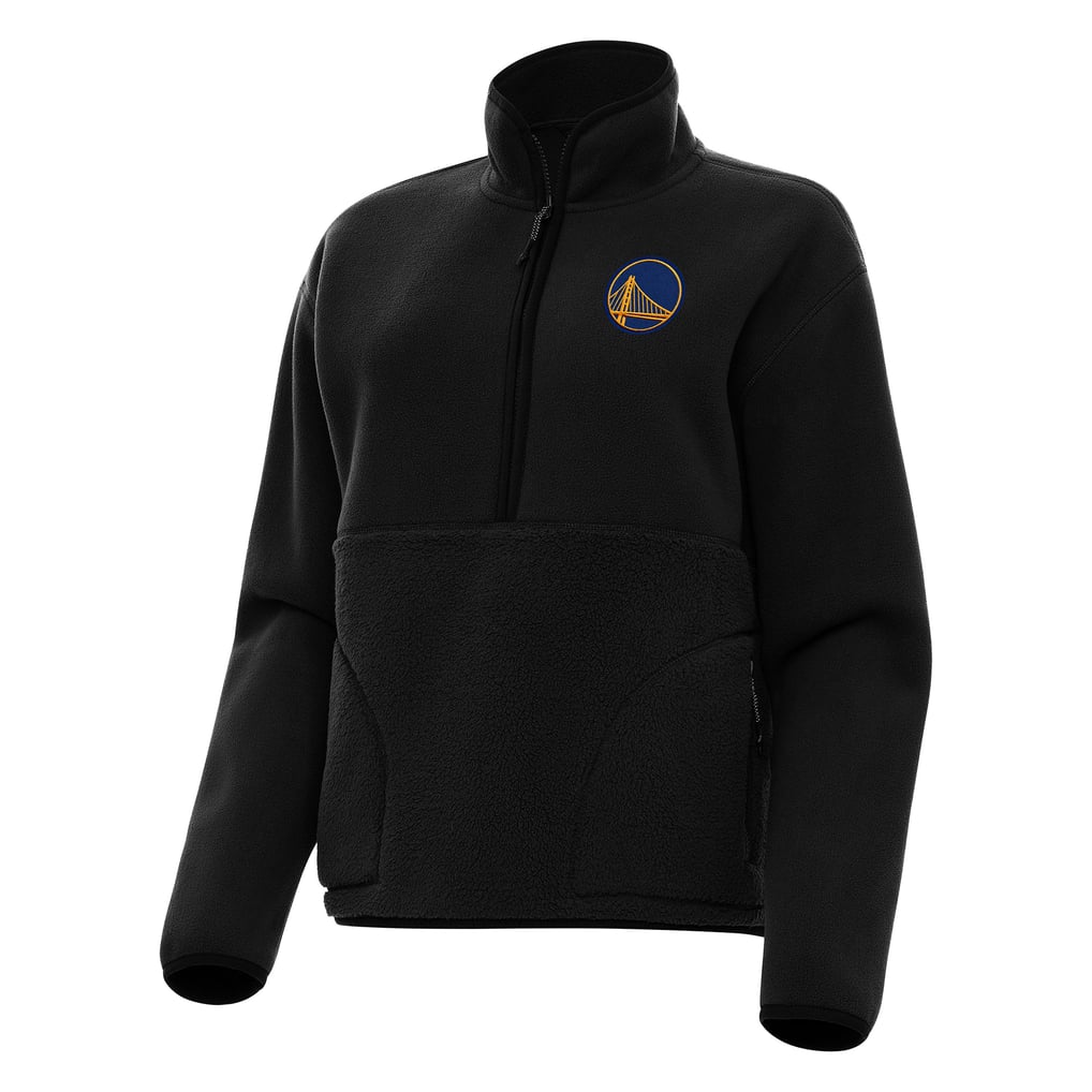 Golden State Warriors Antigua Women's Figure Half-Zip Pullover Sweatshirt - Black