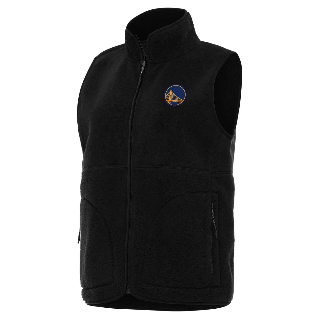  Golden State Warriors Antigua Women's Nostalgic Full-Zip Vest - Black