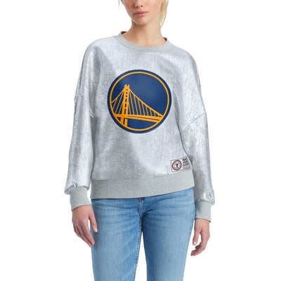 Golden State Warriors Tommy Jeans Women's Tracy Pullover Sweatshirt - Silver