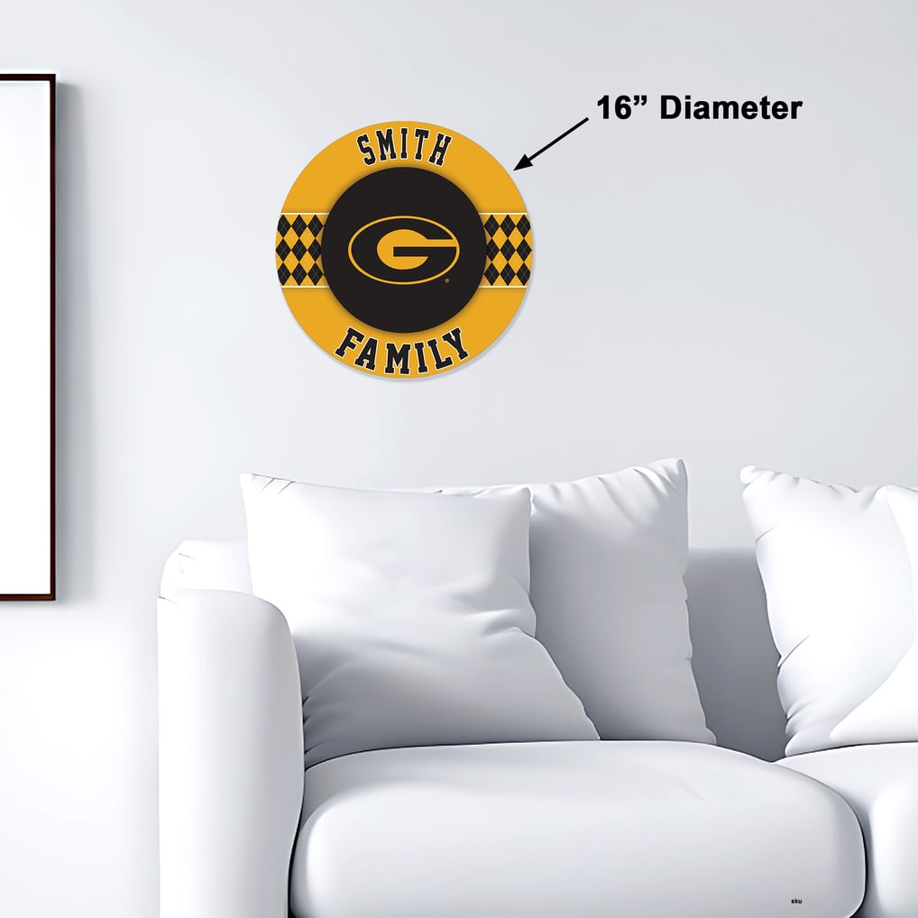Grambling Tigers 16" Personalized Circle Wall Art