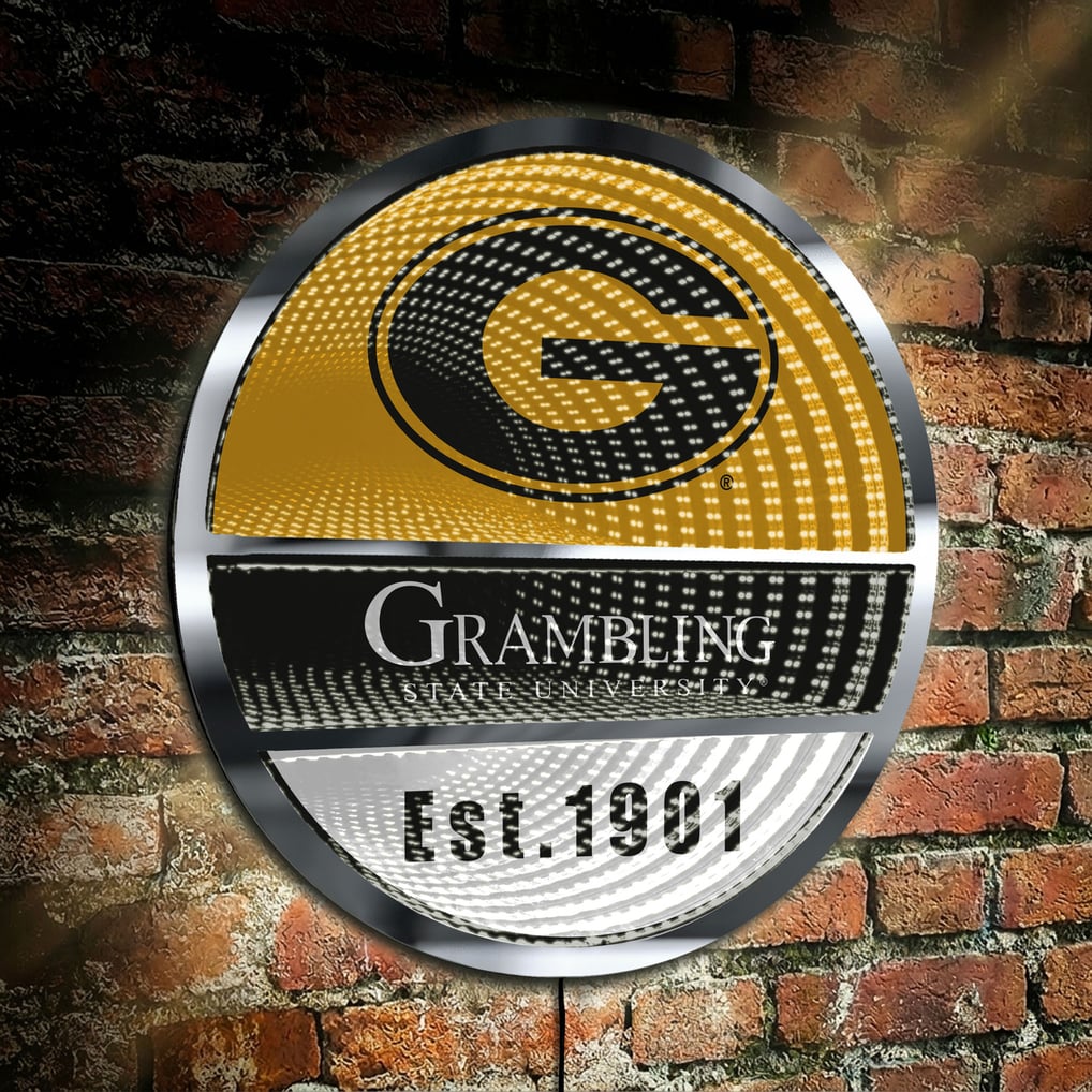 Grambling Tigers Three-Cell Circular Infinity Light