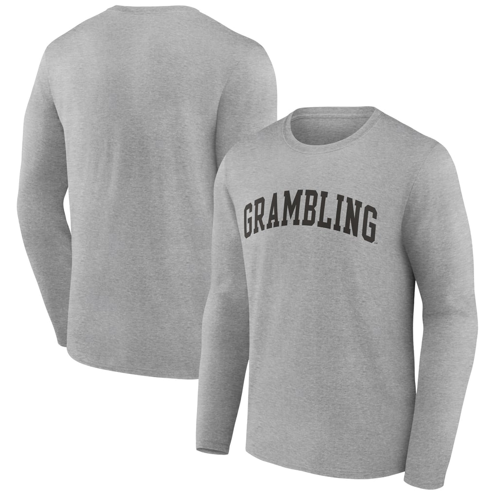 Grambling Tigers Basic Arch Long Sleeve T-Shirt - Gray