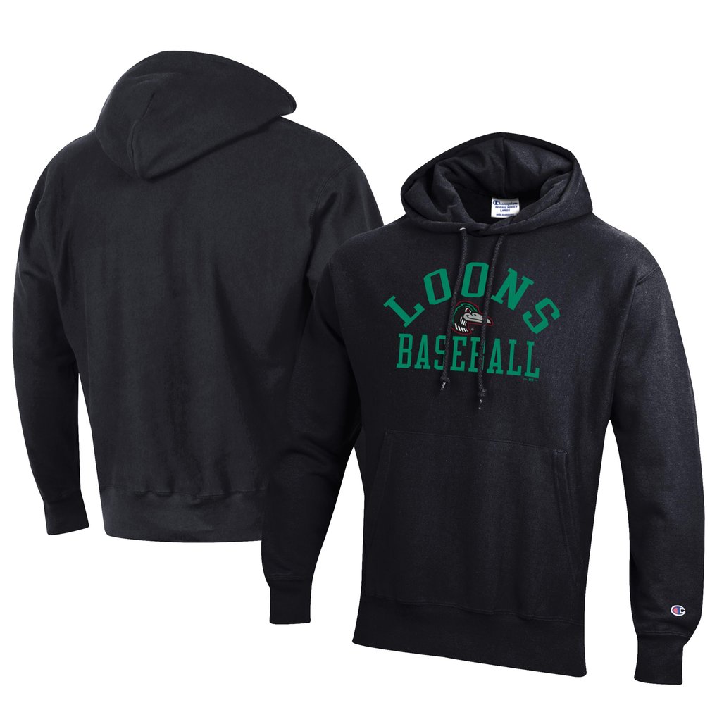 Great Lakes Loons Champion Baseball Reverse Weave Pullover Hoodie - Black