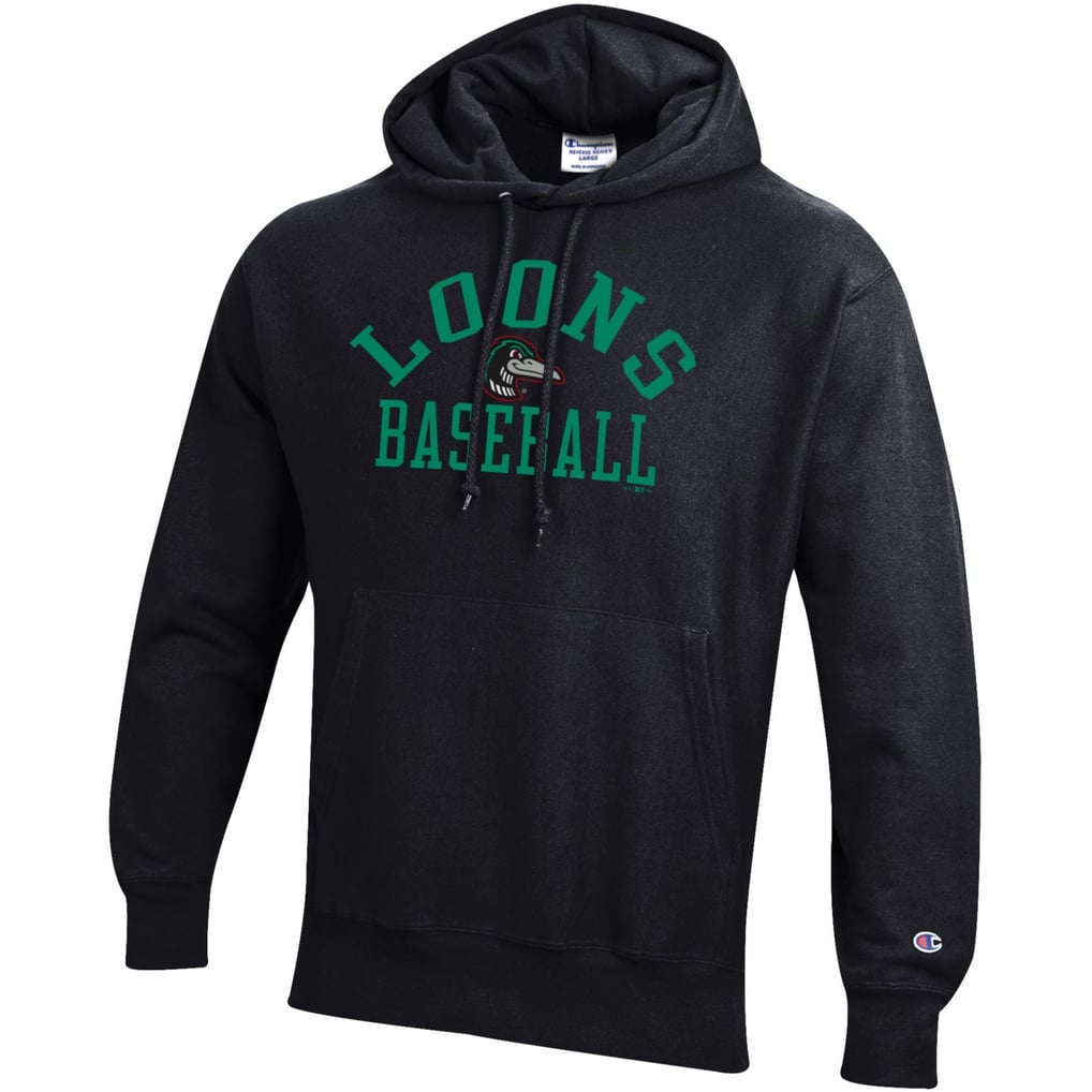 Great Lakes Loons Champion Baseball Reverse Weave Pullover Hoodie - Black