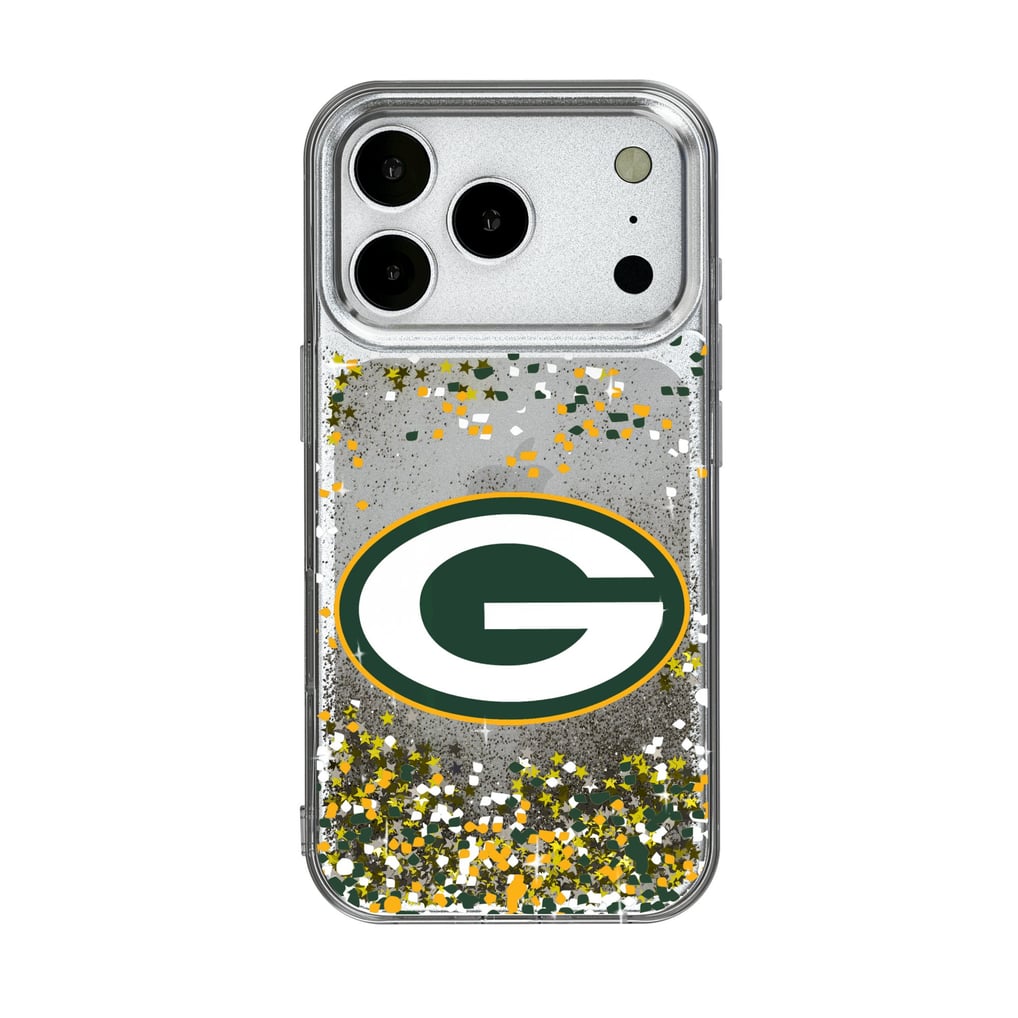 Green Bay Packers iPhone Glitter Case with Confetti Design