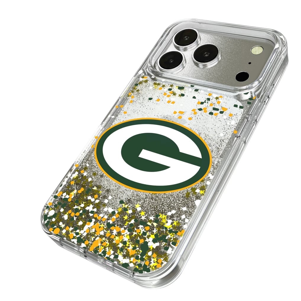 Green Bay Packers iPhone Glitter Case with Confetti Design