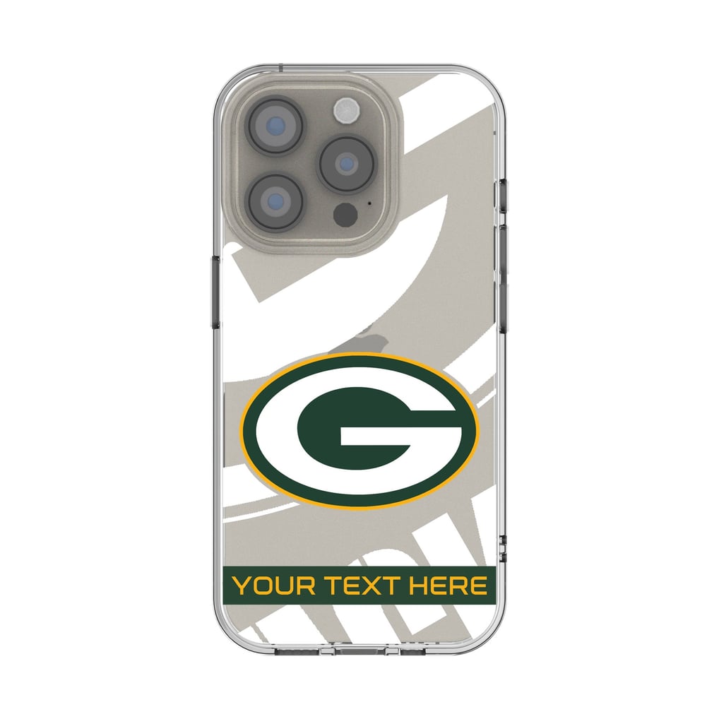 Green Bay Packers Personalized Tilt Design iPhone Clear Case