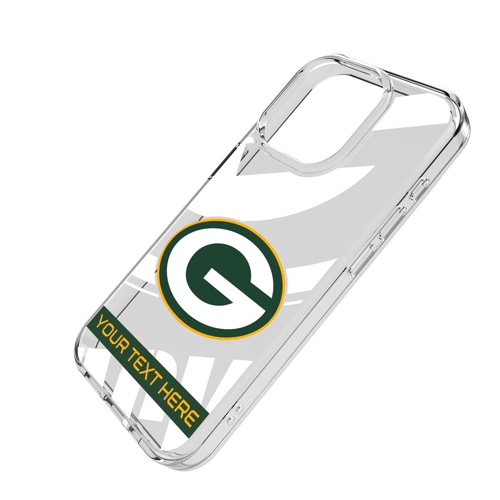 Green Bay Packers Personalized Tilt Design iPhone Clear Case
