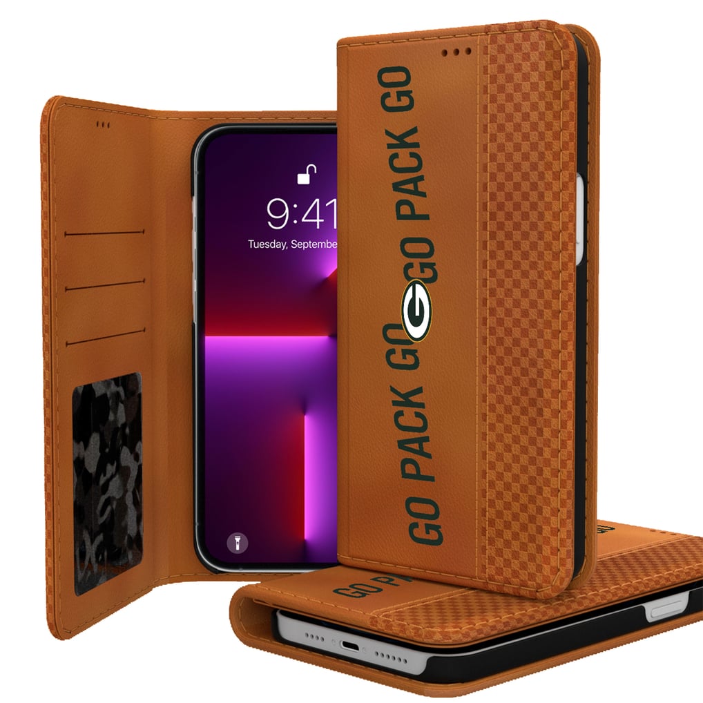 Green Bay Packers Keyscaper iPhone Folio Case - Brown