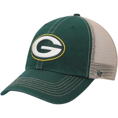 Green Bay Packers '47 Trawler Trucker Clean Up Snapback Hat - Green/Natural