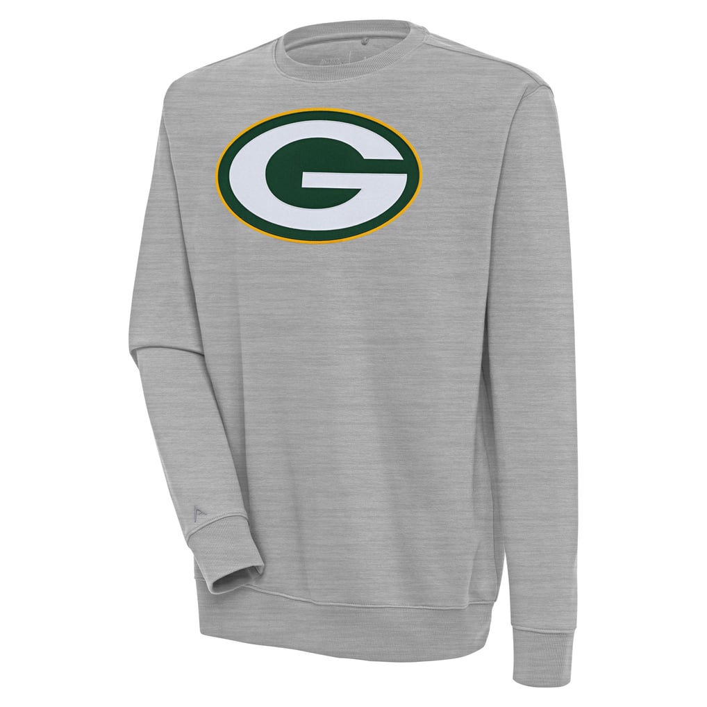  Green Bay Packers Antigua Victory Pullover Sweatshirt - Heather Gray