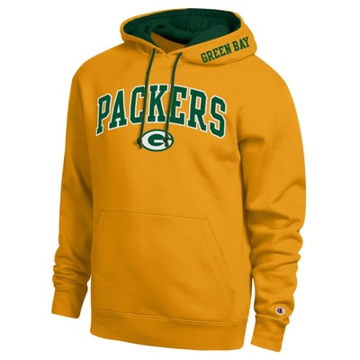  Green Bay Packers Champion Contrast Hoodie - Gold/Green