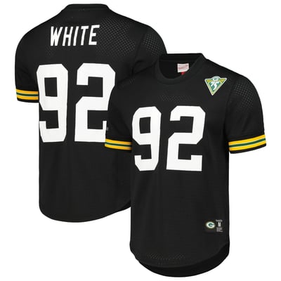 Reggie White Green Bay Packers Mitchell & Ness Retired Player Name and Number Mesh Top - Black