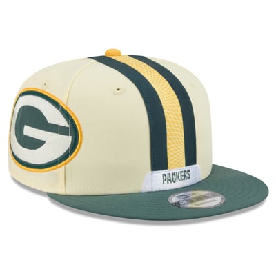Green Bay Packers New Era 2026 Rivalries Collection Fan Pack Helmet 9FIFTY Snapback Hat - Cream