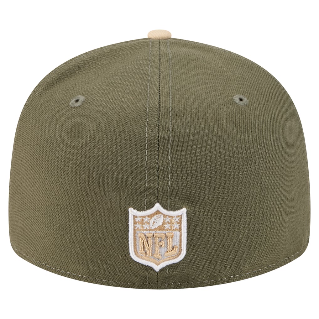 Green Bay Packers New Era Two-Tone Color Pack Split Panel 59FIFTY Fitted Hat - Light Beige/Olive