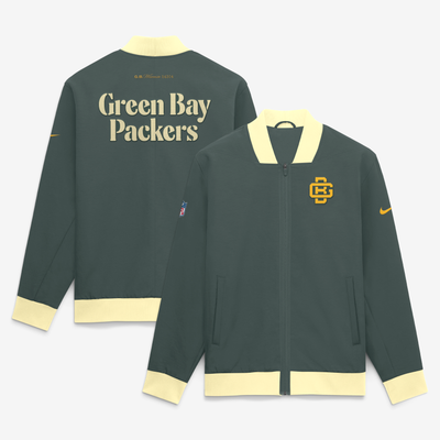  Green Bay Packers Nike 2026 Rivalries Collection Sideline Bomber Jacket - Green