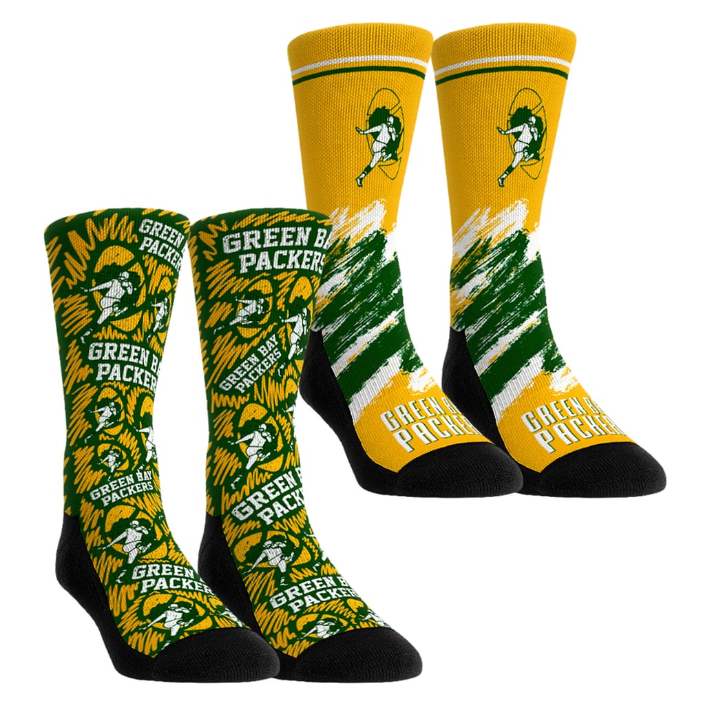 Green Bay Packers Rock Em Socks Unisex Throwback Two-Pack Crew Socks Set
