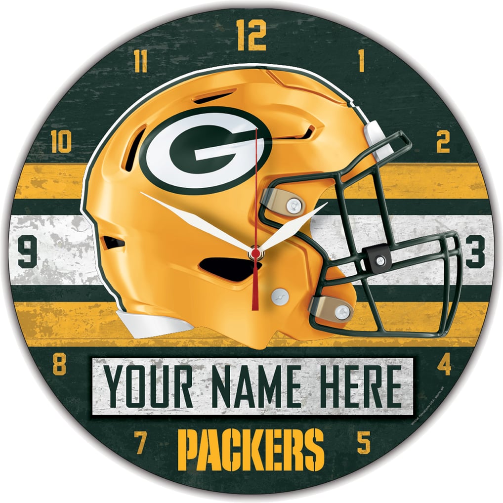 Green Bay Packers WinCraft Personalized 14'' Round Wall Clock