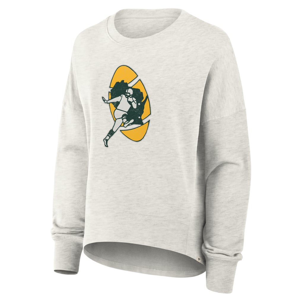 Green Bay Packers Fanatics Women's Oversized Hometown Pullover Sweatshirt - Heather Gray