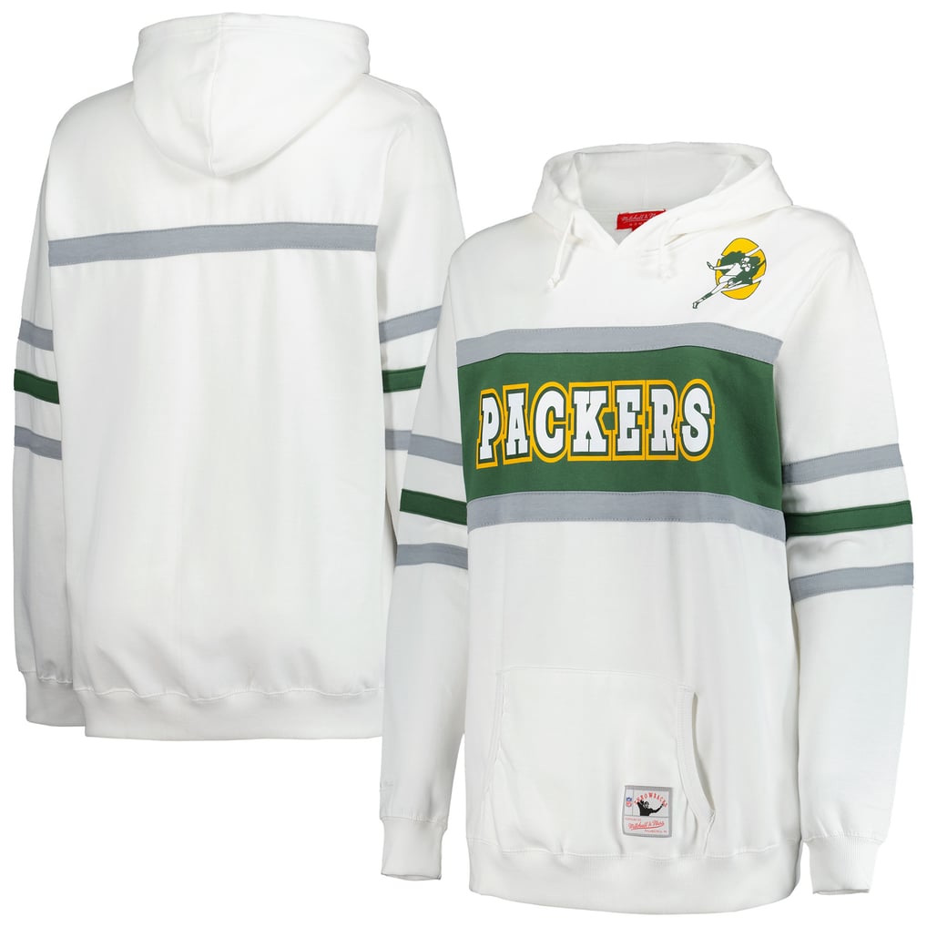 Green Bay Packers Mitchell & Ness Women's Plus Size Head Coach Throwback Pullover Hoodie - White
