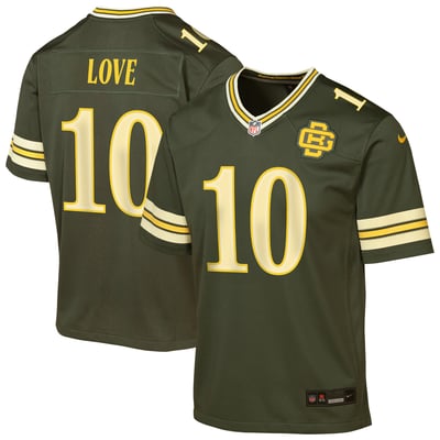 Jordan Love Green Bay Packers Nike Youth 2026 Rivalries Collection Game Jersey - Green