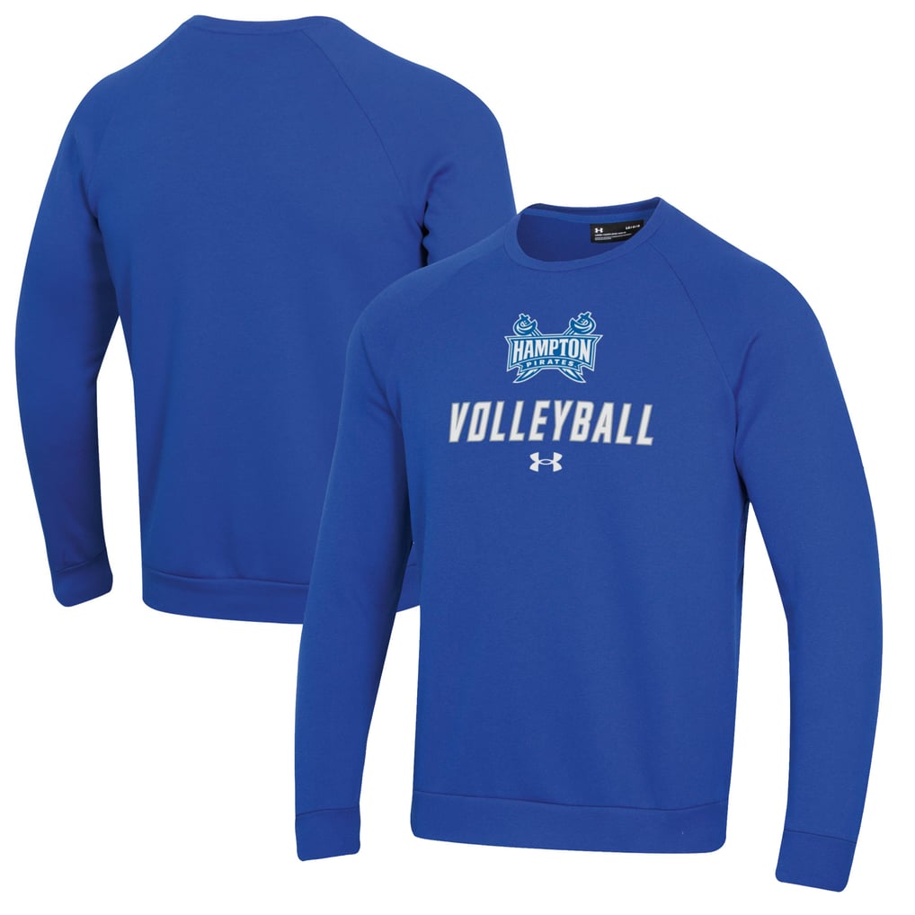 Hampton Pirates Under Armour Volleyball Rival Fleece Raglan Pullover Sweatshirt - Royal