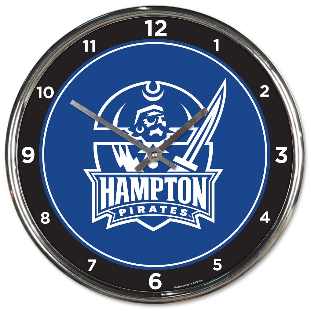 Hampton Pirates WinCraft 12.75" Chrome Wall Clock
