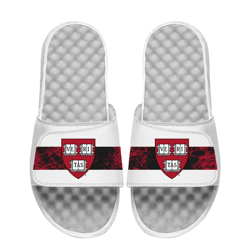 Harvard Crimson ISlide  Distressed Slide Sandals - White