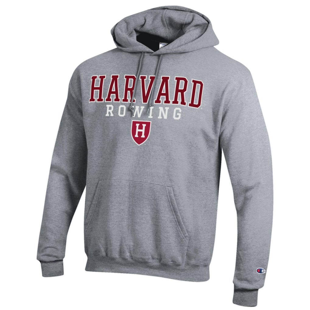 Harvard Crimson Champion Rowing Eco Powerblend Pullover Hoodie – Gray