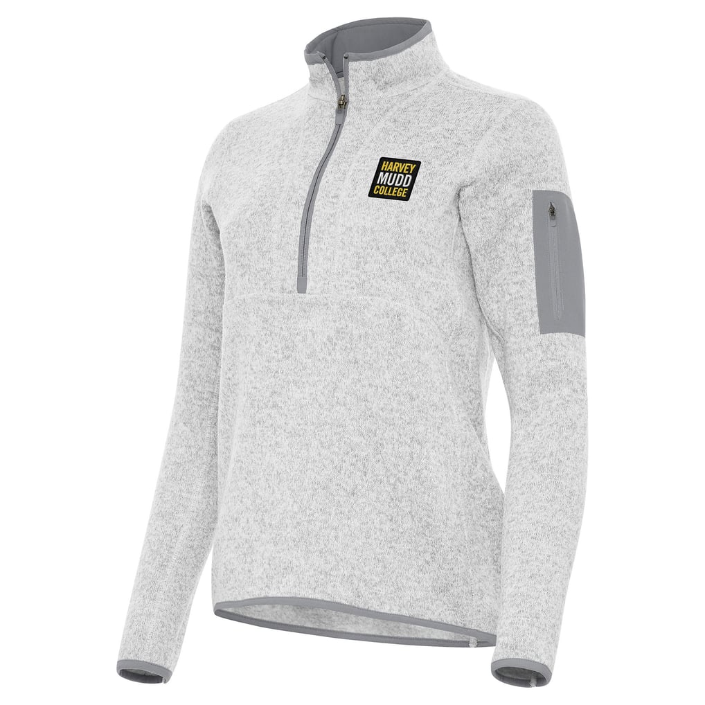 Harvey Mudd College Antigua Women's Fortune Half-Zip Top - Heather Gray