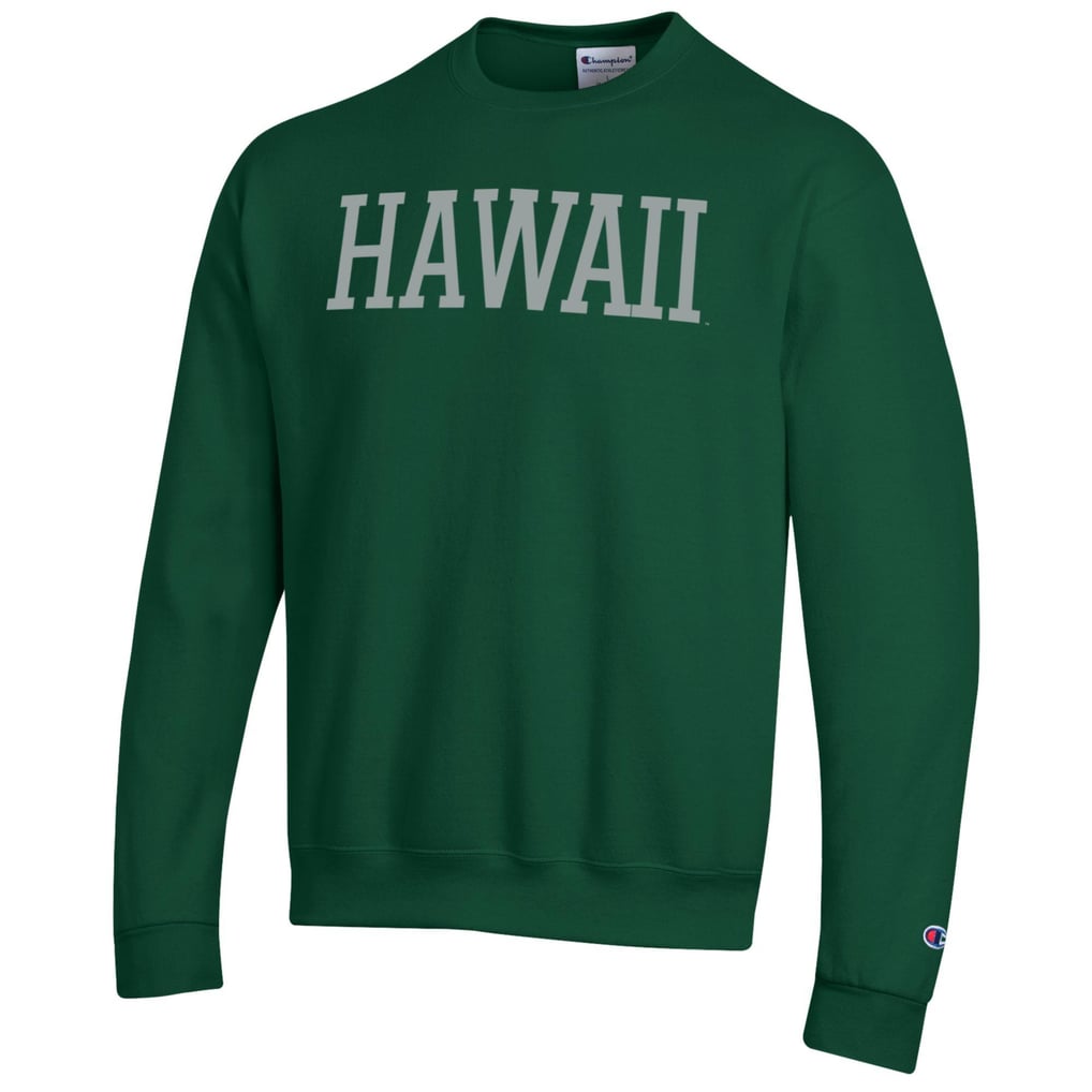 Hawaii Warriors Champion Eco Powerblend Crewneck Pullover Sweatshirt - Green