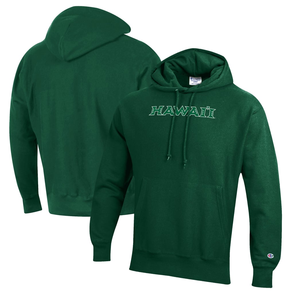 Hawaii Warriors Champion Reverse Weave Pullover Hoodie - Green