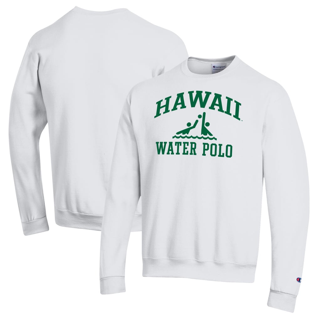  Hawaii Rainbow Warriors Champion Icon Water Polo Pullover Sweatshirt - White