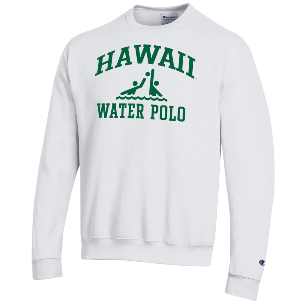  Hawaii Rainbow Warriors Champion Icon Water Polo Pullover Sweatshirt - White