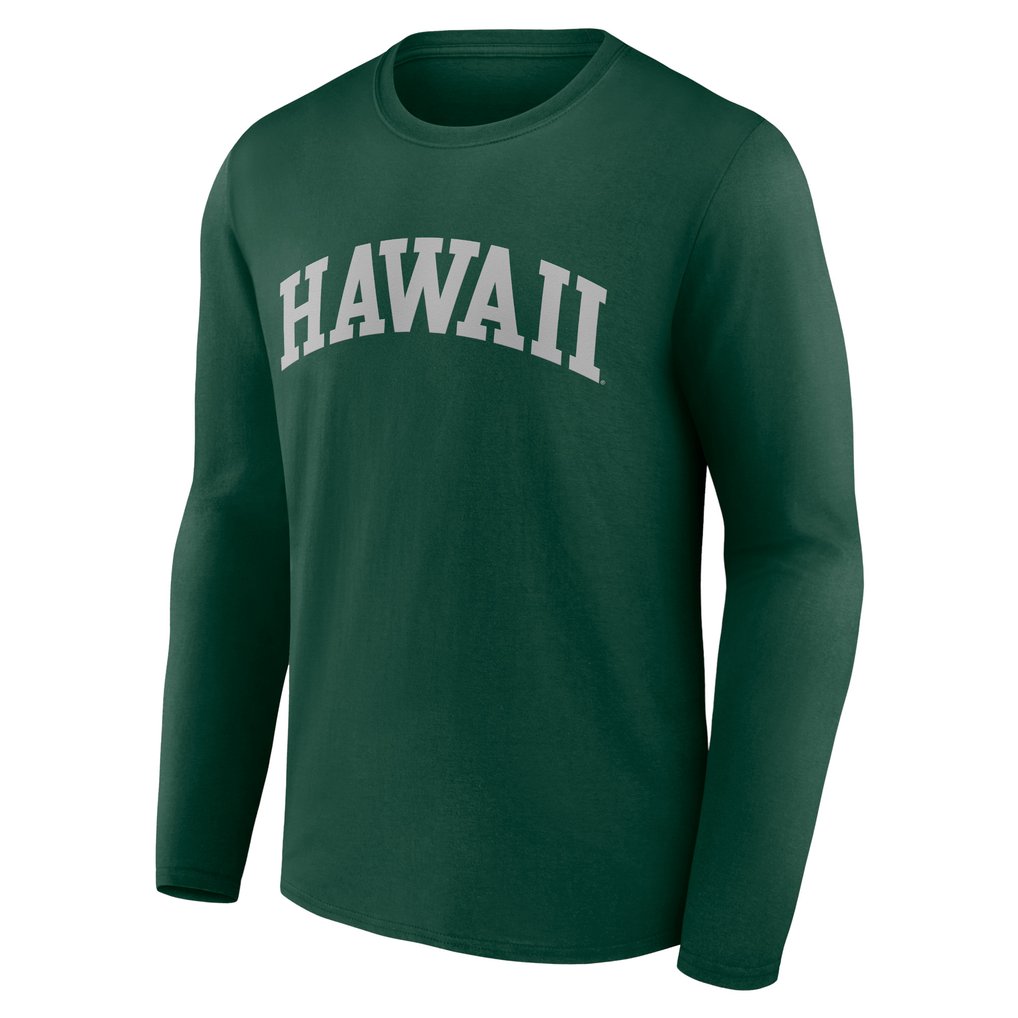 Hawaii Warriors Basic Arch Long Sleeve T-Shirt - Green