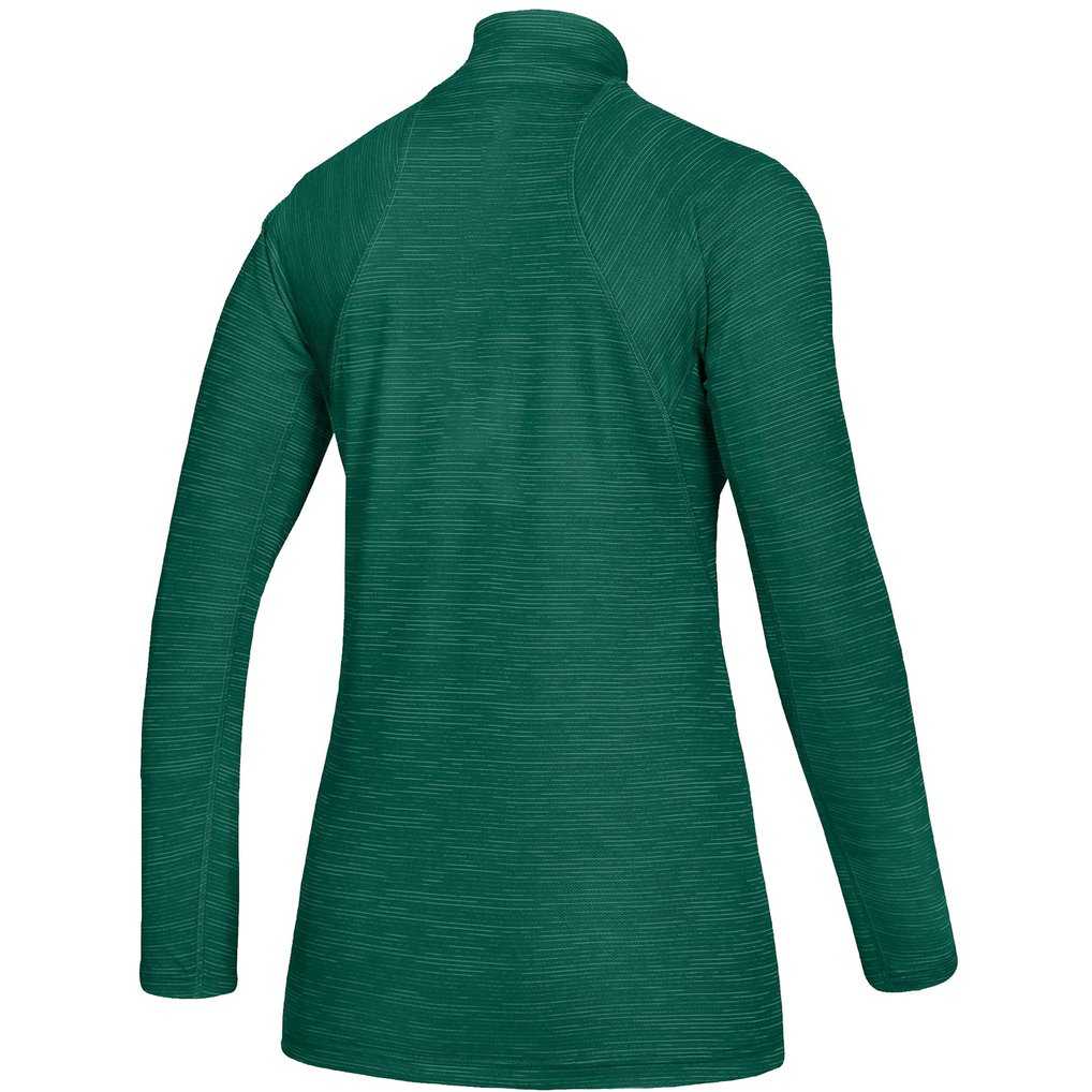 Hawaii Rainbow Warriors adidas Women's Sideline Game Mode Performance Quarter-Zip Pullover Top - Green