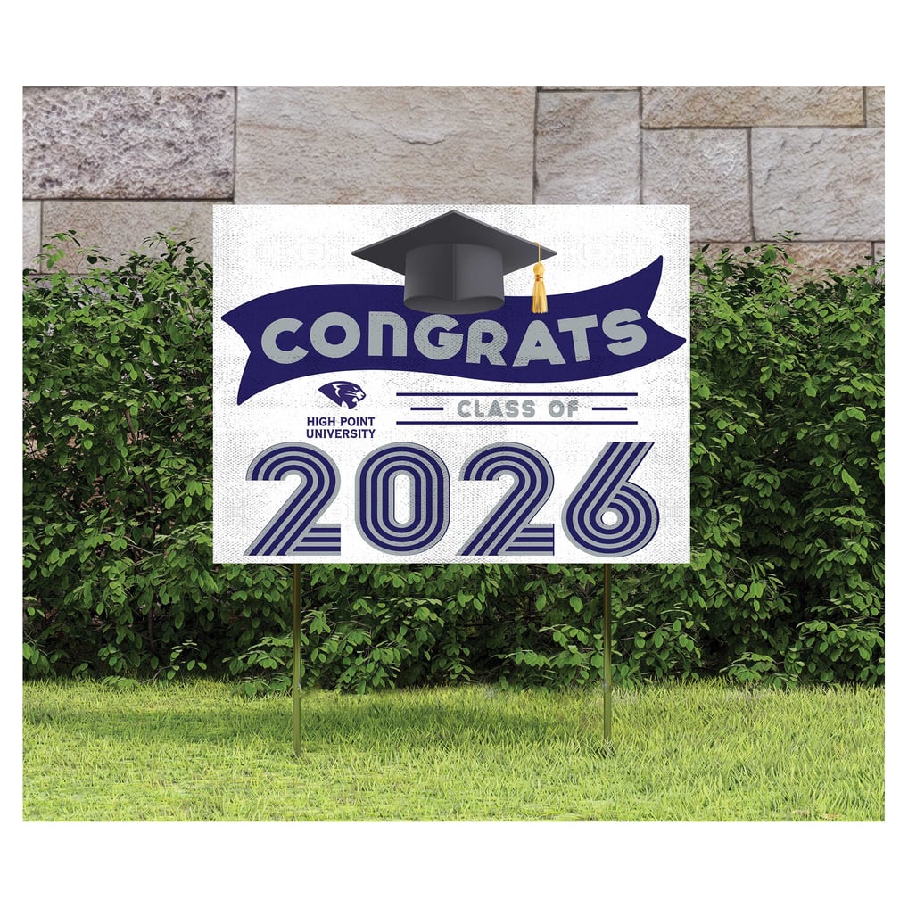 High Point Panthers 18" x 24" 2026 Grad Yard Sign with Stakes