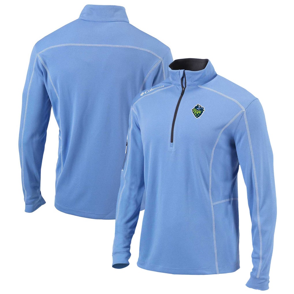 Hillsboro Hops Columbia Omni-Wick Shotgun Quarter-Zip Pullover Top - Light Blue