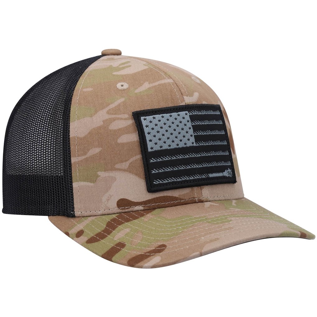 HOOey Liberty Roper Team Trucker Snapback Hat - Camo/Black