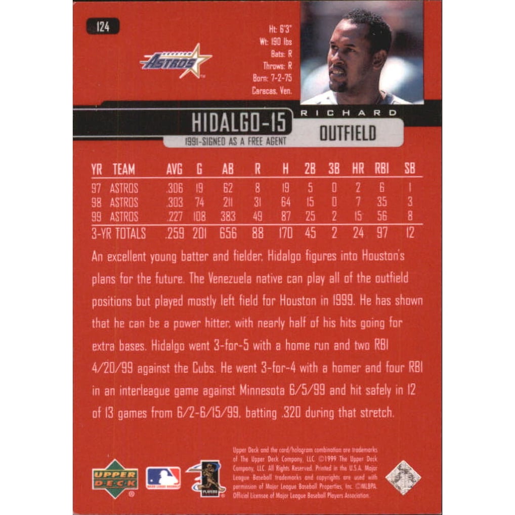 2000 Upper Deck Exclusives Silver #124 Richard Hidalgo