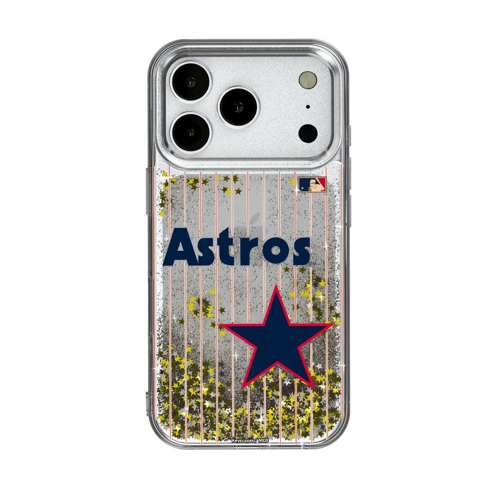 Houston Astros 1975-1981 Cooperstown Pinstripe iPhone Glitter Case