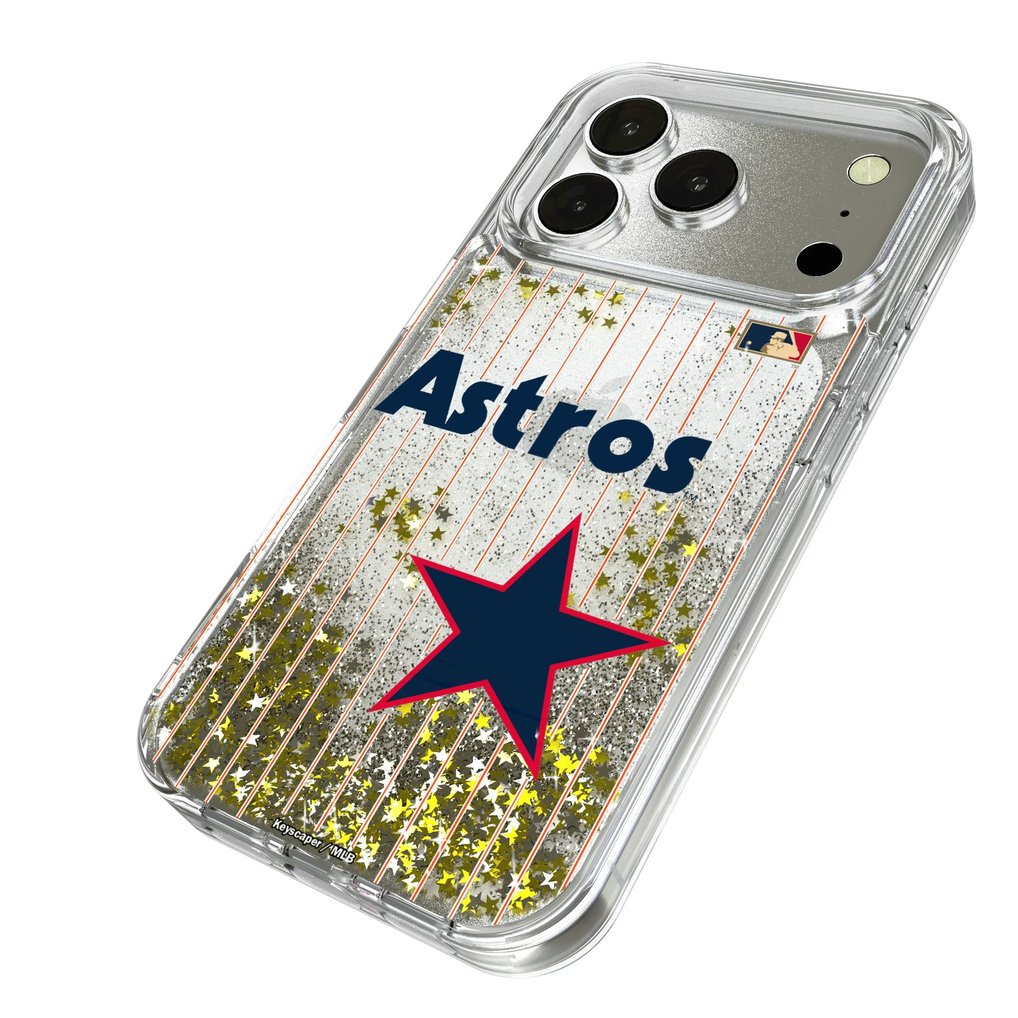 Houston Astros 1975-1981 Cooperstown Pinstripe iPhone Glitter Case