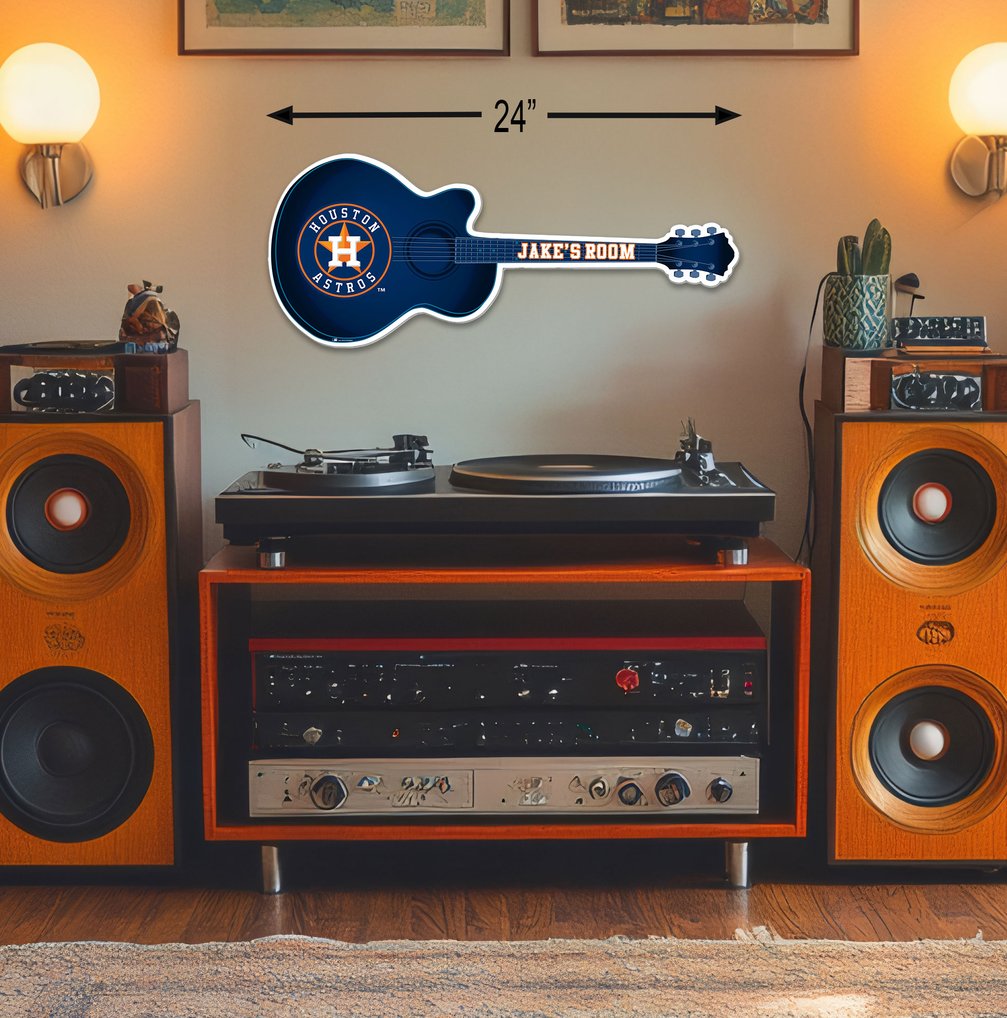 Houston Astros 24" Customizable Guitar Sign
