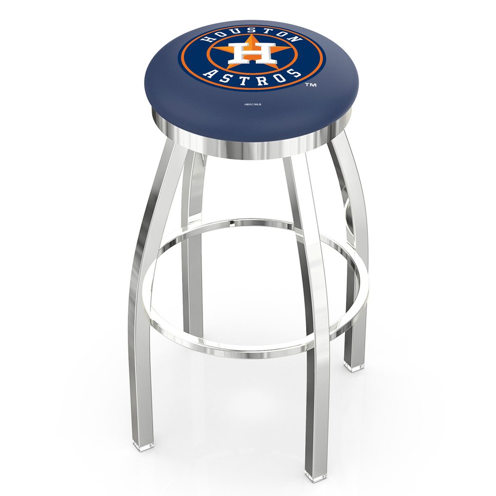 Houston Astros 30" Chrome Swivel Bar Stool