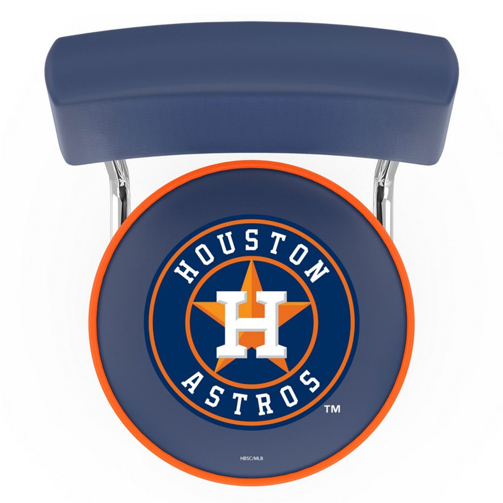 Houston Astros 30" Double Ring Chrome Swivel Counter Stool