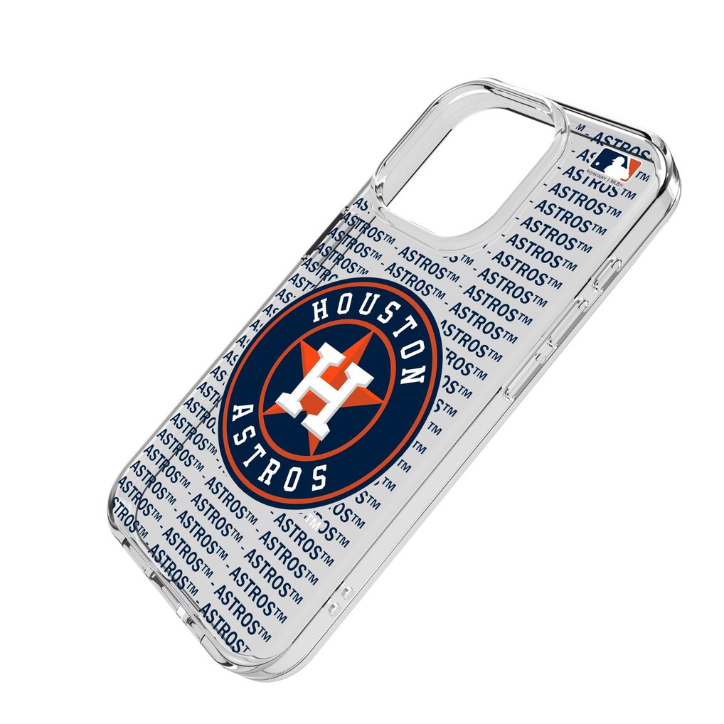 Houston Astros Text Backdrop Clear iPhone Case