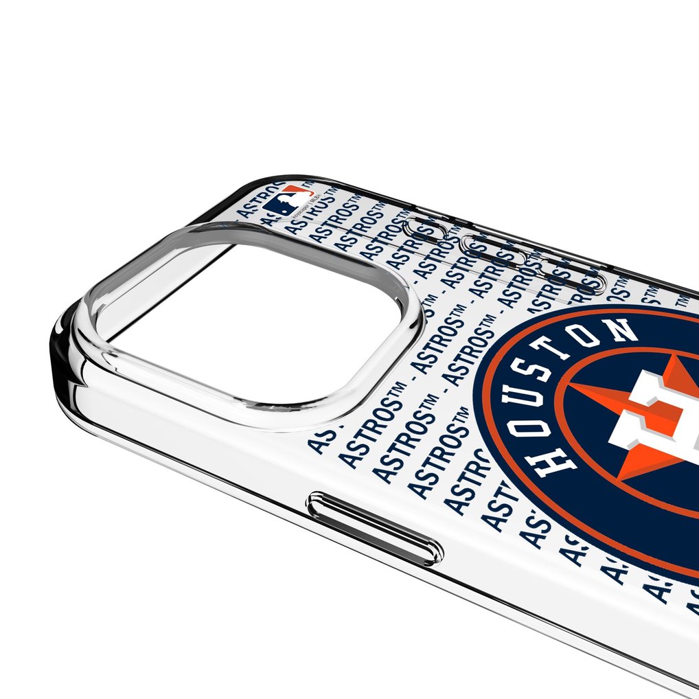 Houston Astros Text Backdrop Clear iPhone Case