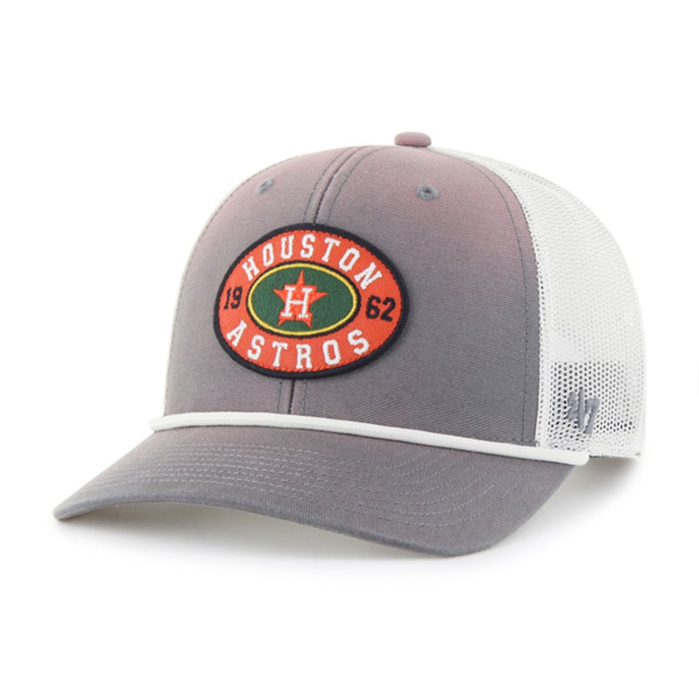 Houston Astros '47 Tide Sweep Rope Trucker Adjustable Hat - Gray/White