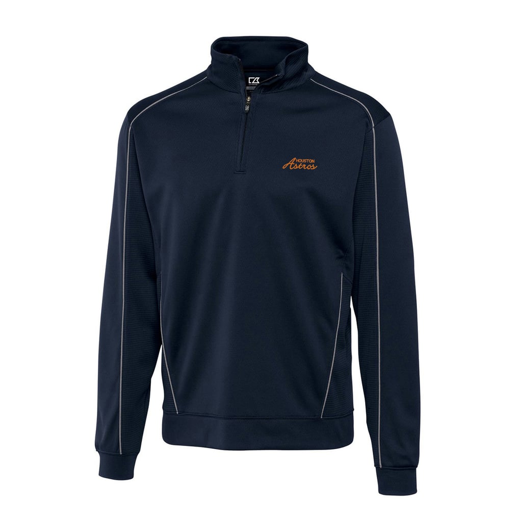 Houston Astros Cutter & Buck Half-Zip DryTec Edge Pullover Jacket - Navy