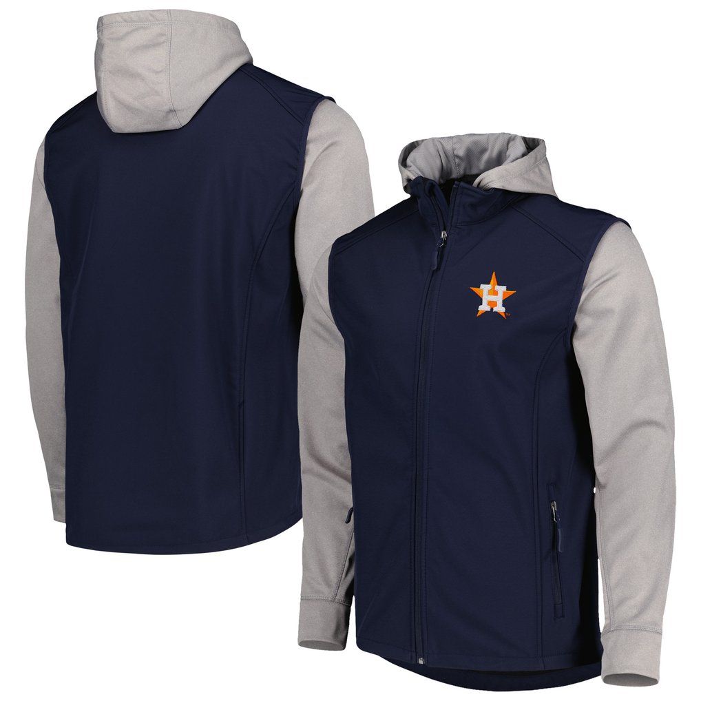 Houston Astros Dunbrooke Alpha Full-Zip Jacket - Navy/Heather Gray
